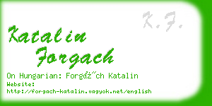 katalin forgach business card